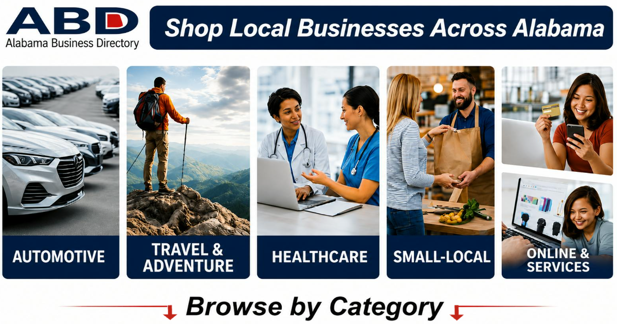Shop local businesses across the Heart of Dixie.