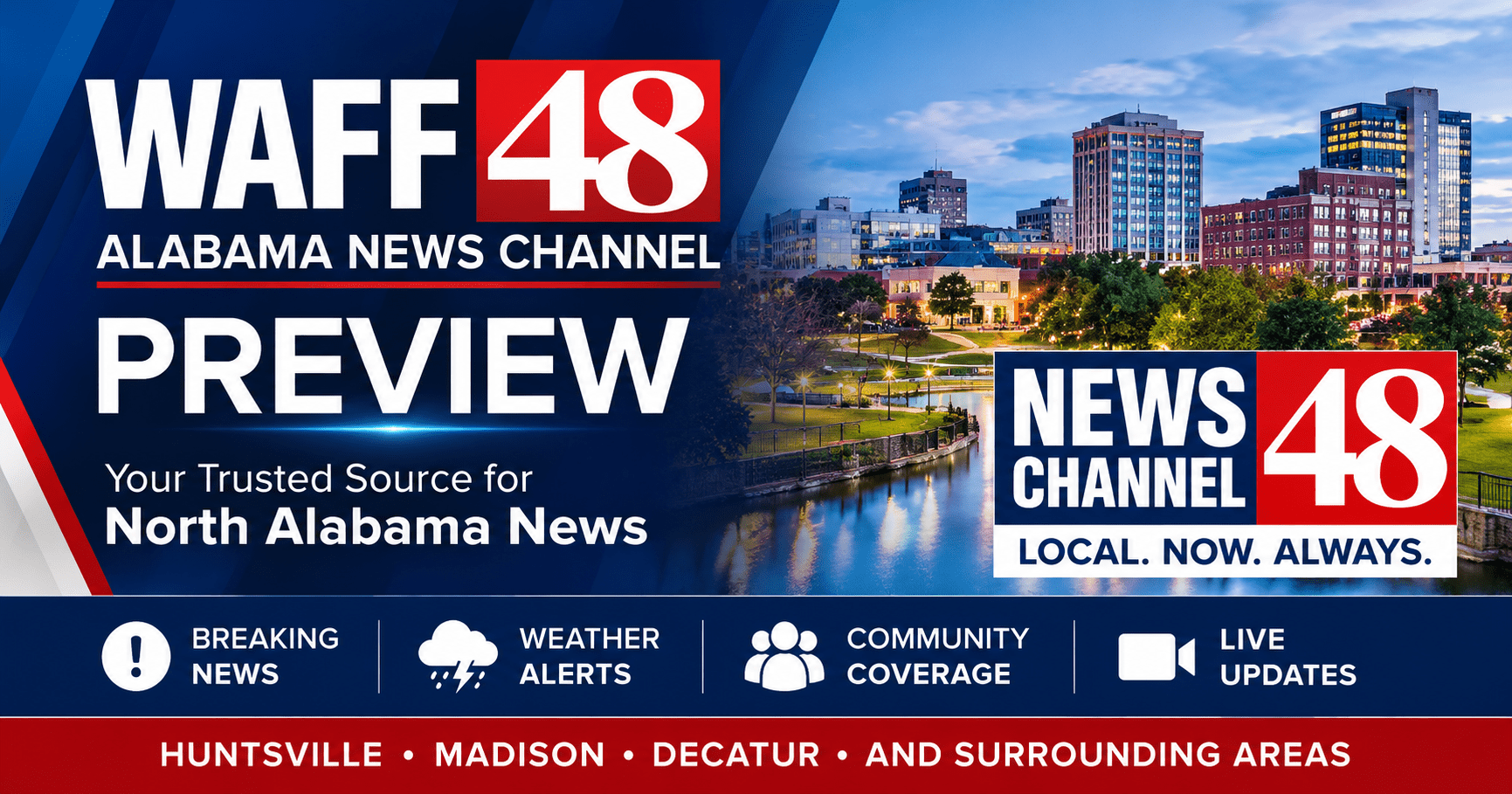 WAFF 48 Alabama News Channel Preview – North Alabama Coverage Area